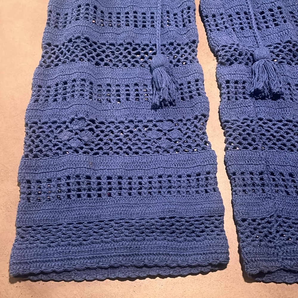 Akoia Swim - Blue Crochet Wide-Leg Pants - Picture 5 of 8